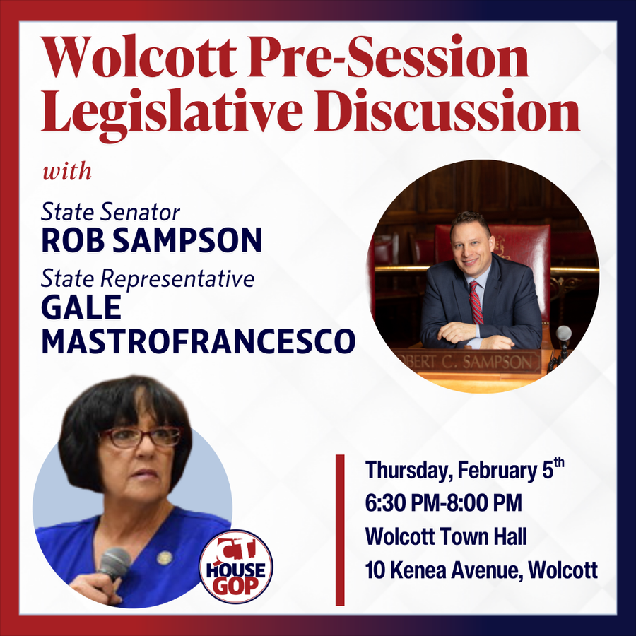 Rep. Mastrofrancesco to Holds Legislative Updates in Southington and Wolcott; Open to all Residents 